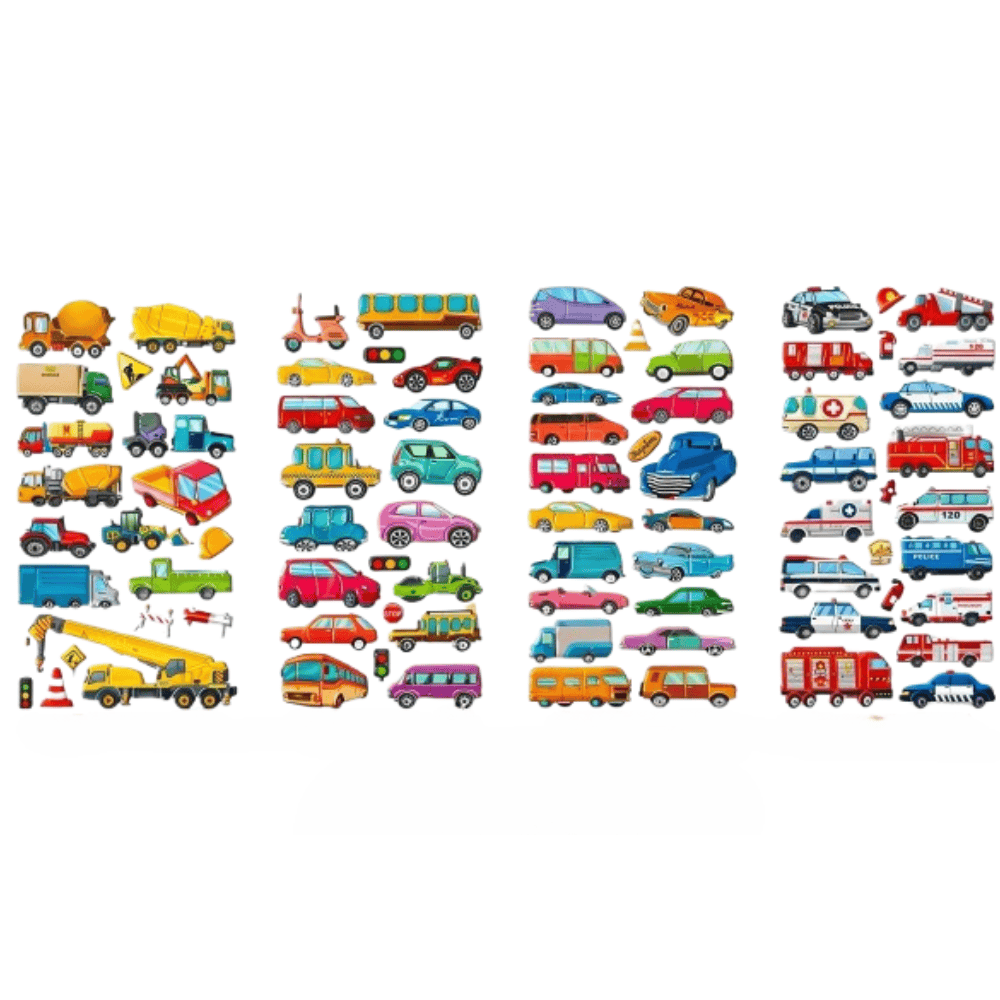 Stickers relief véhicules – Déco créative enfants — Alpha 55 Maroc
