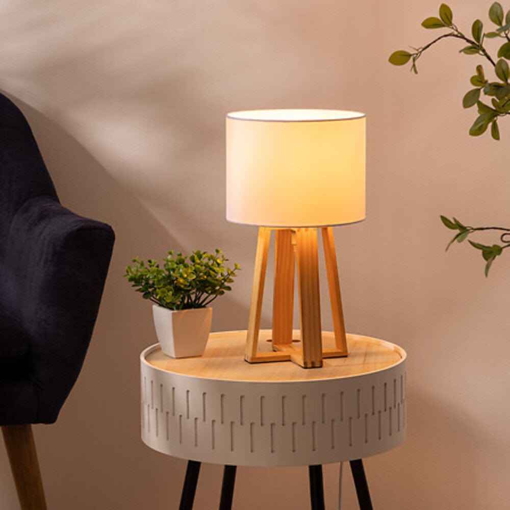 alpha55 Lampe à poser multipieds "Molu" en bois