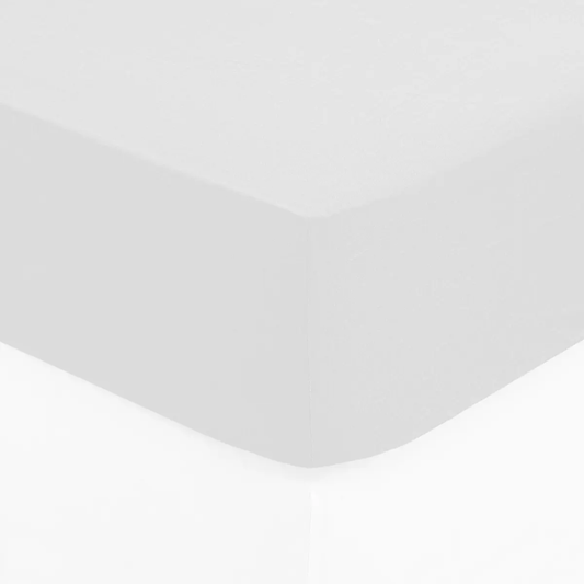 Alpha 55 Blanc Drap housse pour 1 personnes en coton
