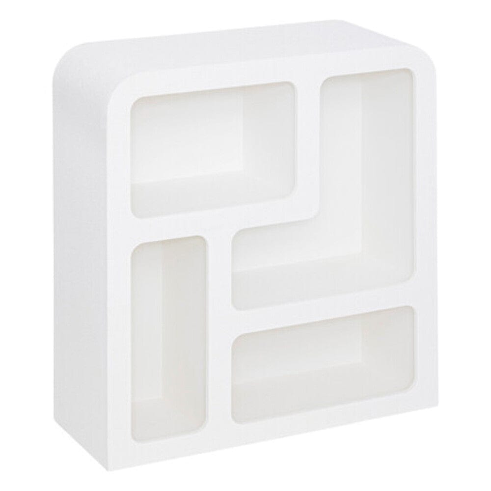 Alpha 55 Blanc Meuble étagère 4 niches "Soleya"