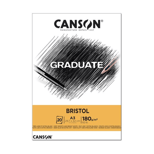 Bloc Dessin Canson Graduate Bristol A3 – 20 Feuilles — Alpha 55 Maroc