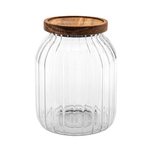 Alpha 55 Bocal Verre avec Couvercle Acacia Harmony 2L