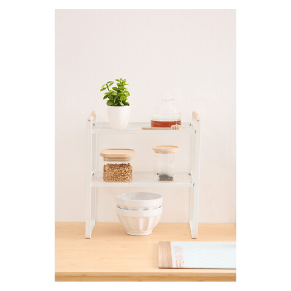 Alpha 55 Étagère métal 2 niveaux Balm blanc – Rangement