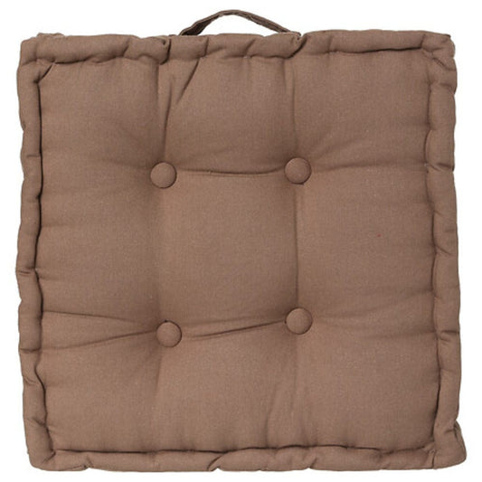 Alpha 55 Marron Coussin de sol carré en coton