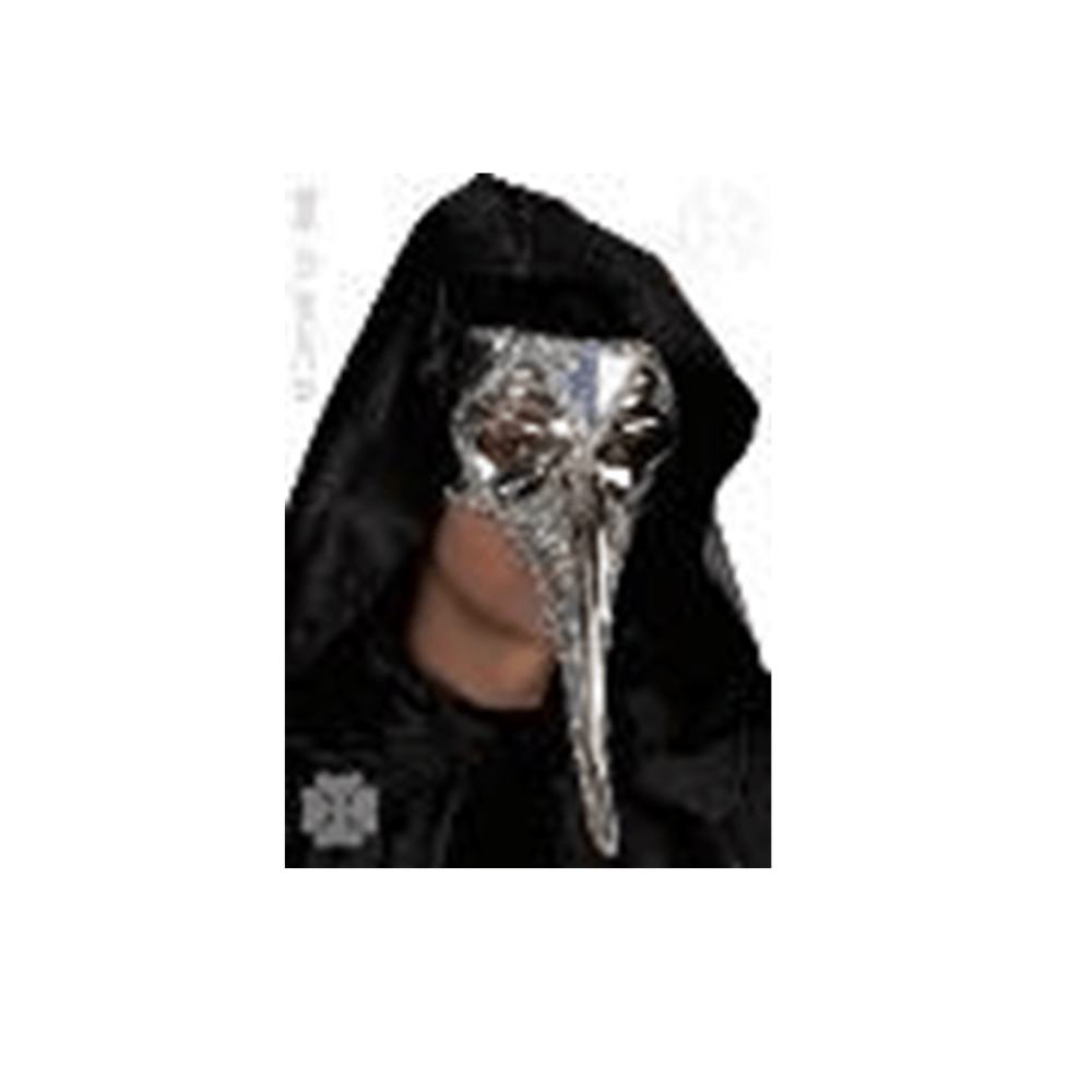 Alpha 55 Masque Opéra Dr Peste Pailleté Argent Halloween