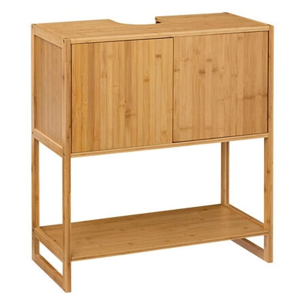 Alpha 55 Meuble vasque 2 portes en bambou