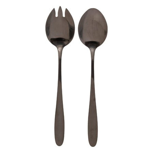 Alpha 55 Noir Lot de 2 Couverts à Salade