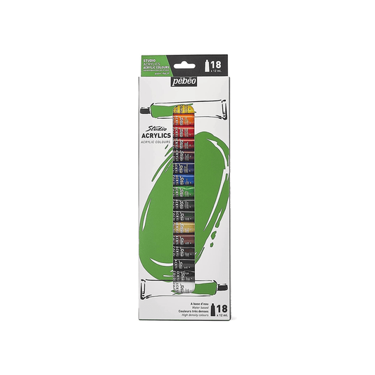 Pébéo Studio Acrylics – Set de 18 Peintures Acryliques — Alpha 55 Maroc