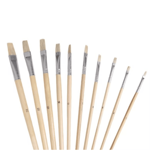 Set de 10 Brosses de Peinture Longues — Alpha 55 Maroc