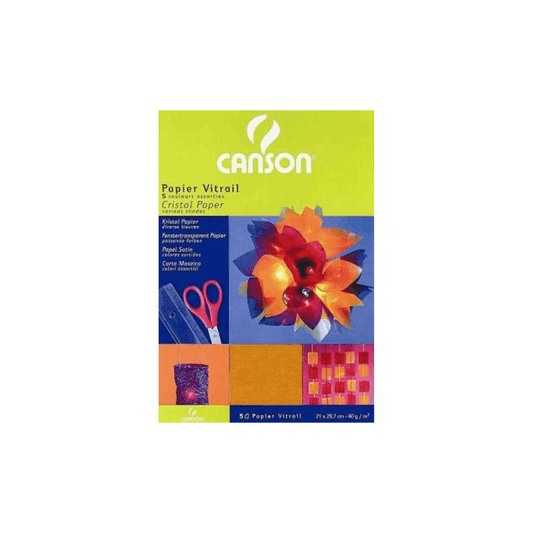 Canson Set de 5 Feuilles Papier Vitrail A4 avec Pochette — Alpha 55 Maroc