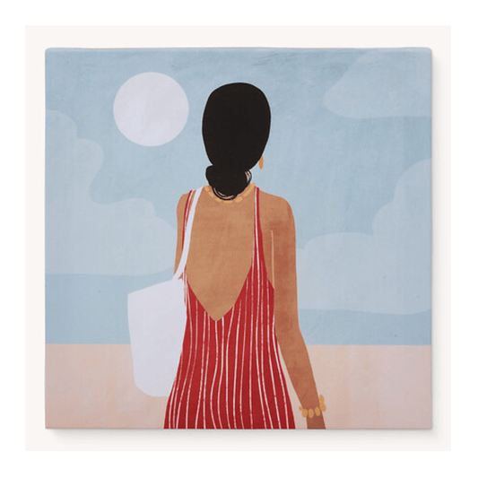 Toile imprimée Frany 28 × 28 cm — Alpha 55 Maroc