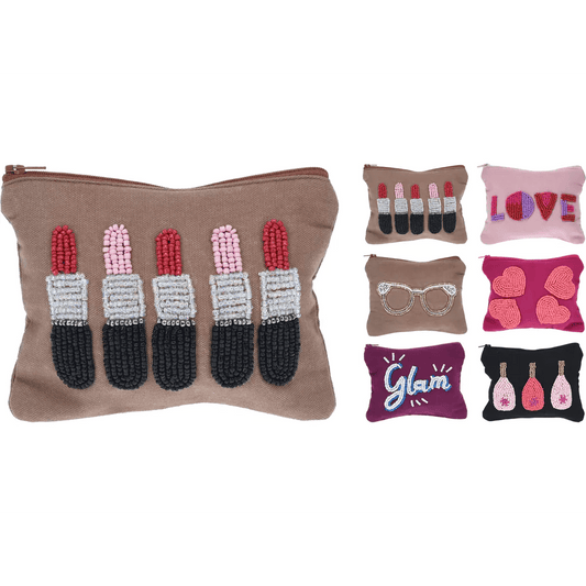 Trousse de toilette à perles 17 × 13 cm — Alpha 55 Maroc
