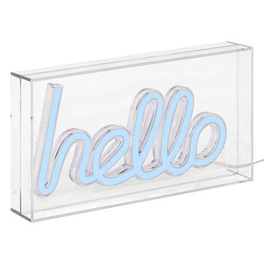 alpha55 Bleu Lampe néon à poser Led "Hello"