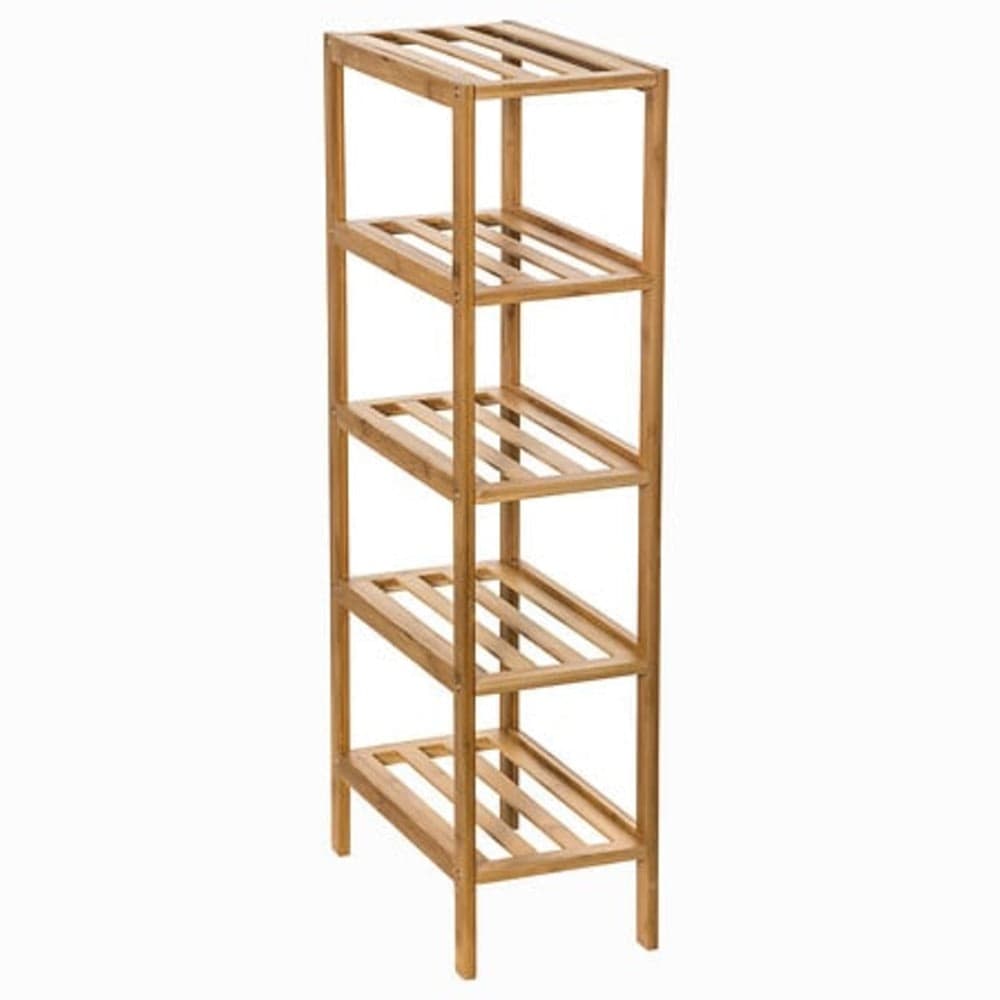 Alpha55 Étagère étroite 4 cases en bambou