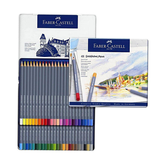 Boîte en métal de 48 crayons Goldfaber Aqua de FABER-CASTELL — Alpha 55 Maroc