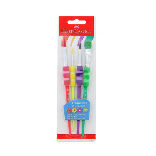 FABER-CASTELL Lot de 4 pinceaux Soft Touch de FABER-CASTELL